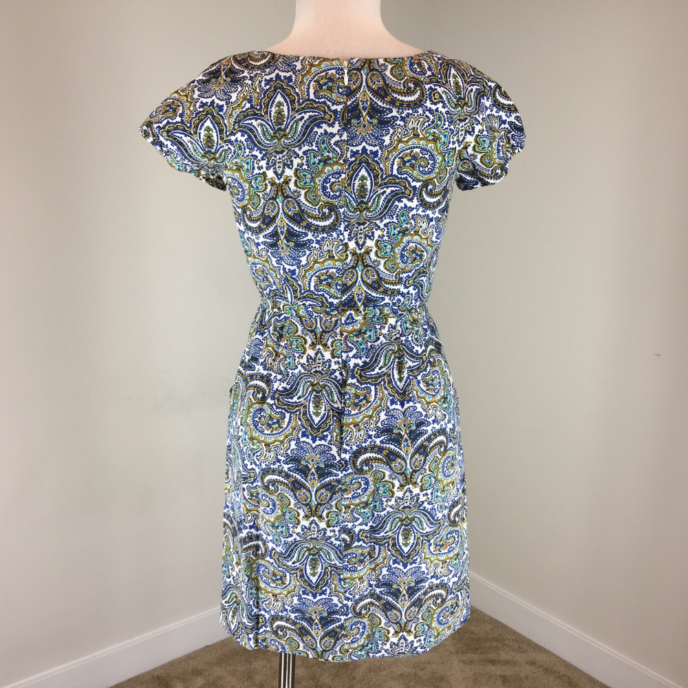 J Crew Xs 2 Dress dolores peacock Paisley Sheath - Picture 4 of 6